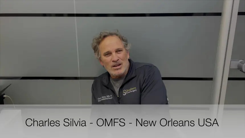 Charles Silvia, OMFS · New Orleans, USA, talking to camera about the course